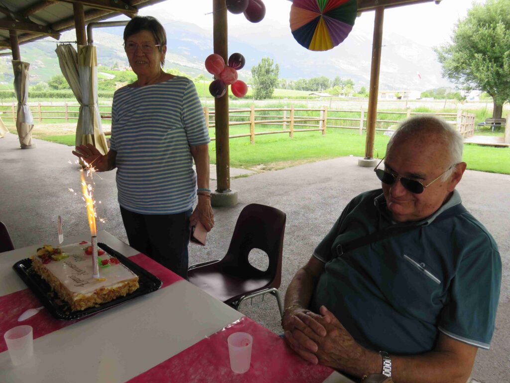 80. Geburtstag von Denise Duvoy im Pavillon von Bozon in Chalais